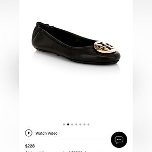 Tory Burch Flats with Silver Medallion